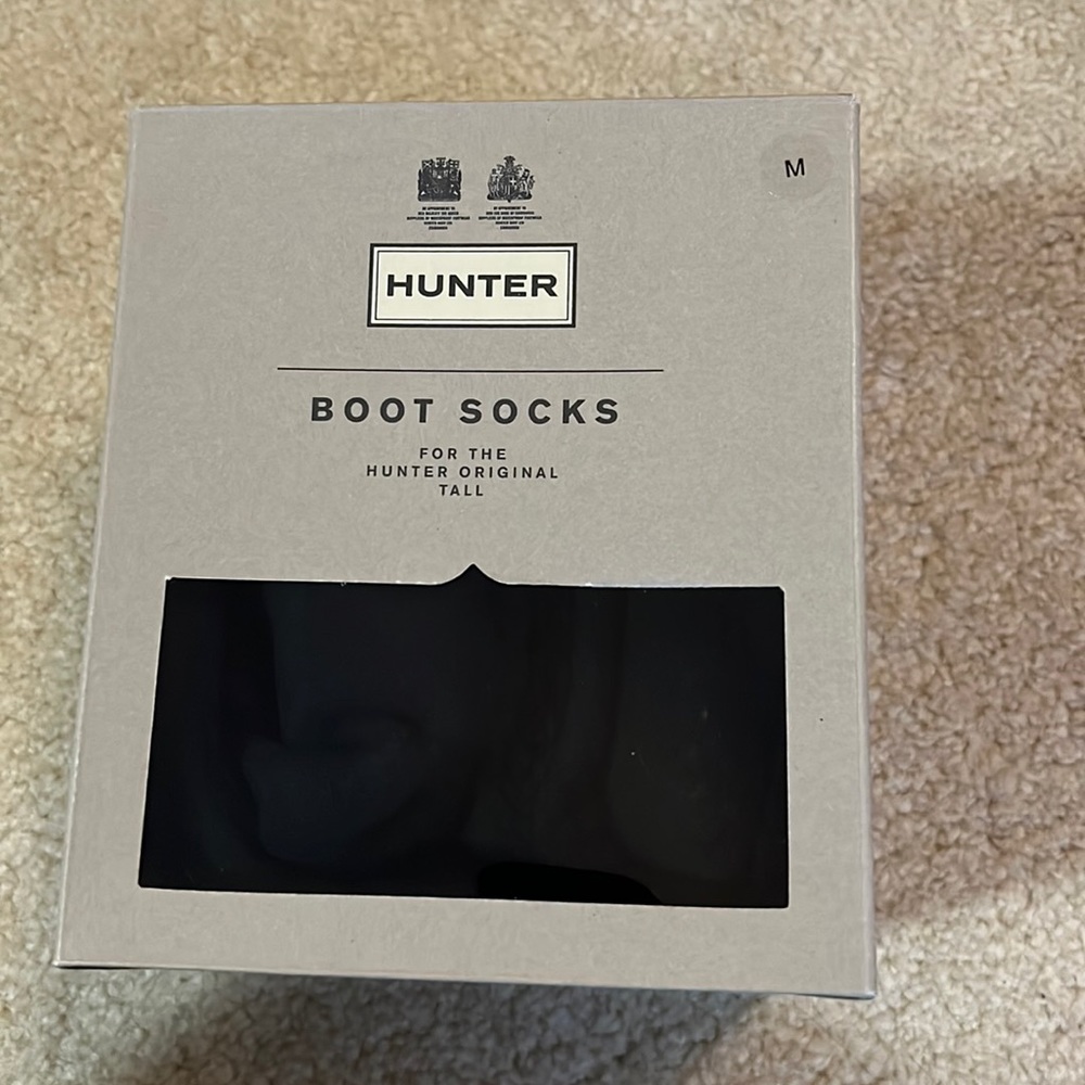 Hunter boot socks new in box size medium